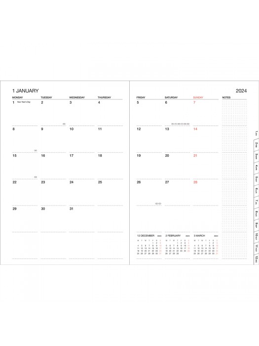 Calendrier 2024 - A5 - trame clé – CIF-Market