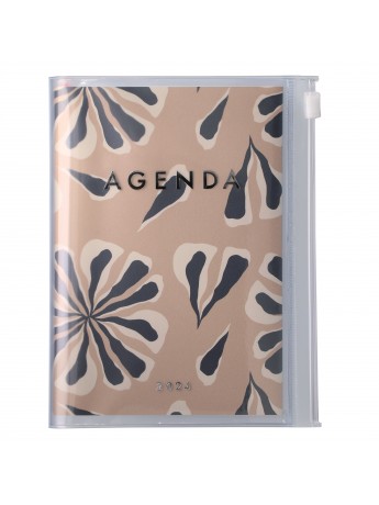 Agenda Semainier 2024 A6 Vertical Base Horaire 16H Couverture Zippée  Recyclée Ivory- Abstract Mark's - Marks-store