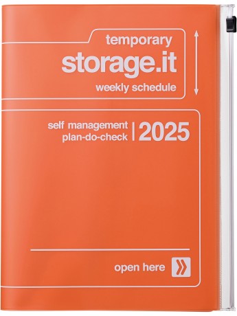 2025 Diary A6 Storage.it /  Orange