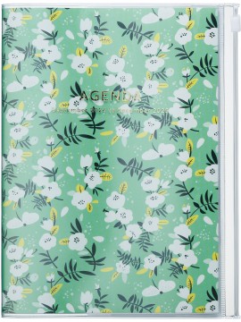 2025 Diary A6 Flower Pattern / Green