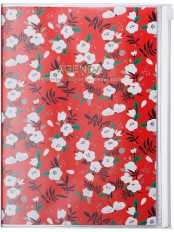 2025 Diary A6 Flower Pattern / Red