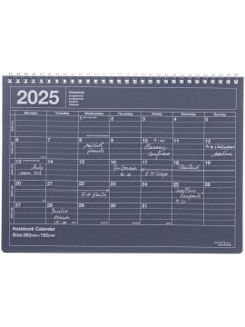2025 Notebook Calendar M /Black