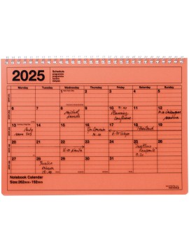 2025 Notebook Calendar M / Orange