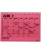 2025 Notebook Calendar M / Red