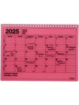 2025 Notebook Calendar M / Red
